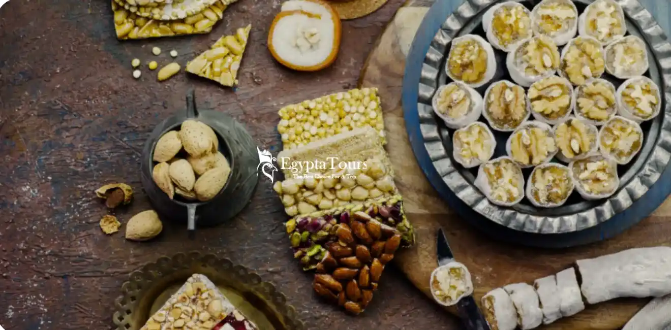 Famous-Egyptian-Desserts-Like-Basbousa-Konafa-Umm-Ali-And-Oriental-Sweets-EgyptaTours