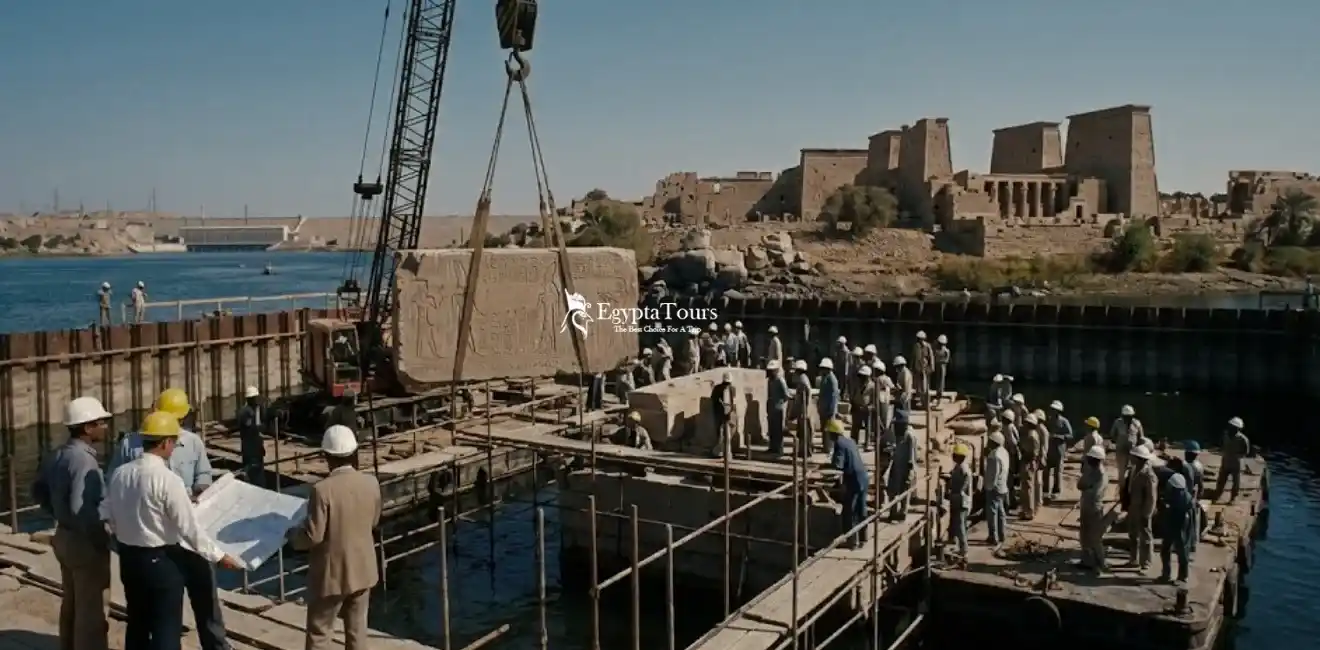 Rescue-Of-The-Philae-Temples-UNESCO-Salvage-Project-In-Aswan-EgyptaTours