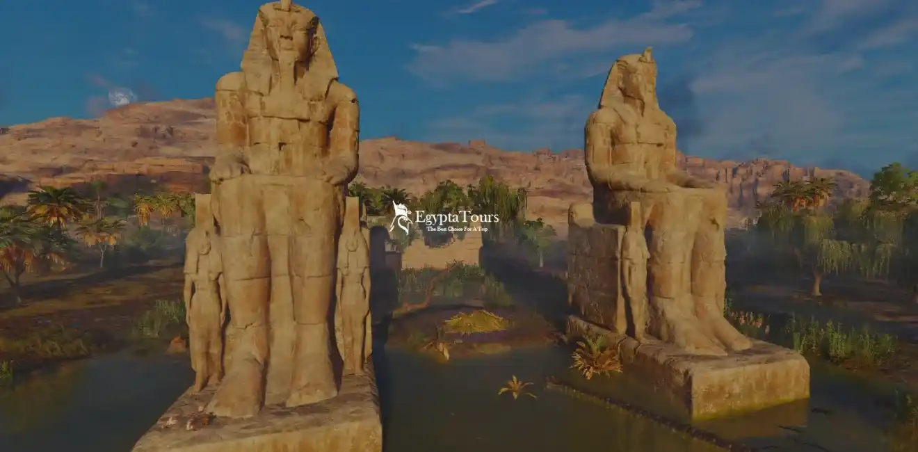 Colossi of Memnon: Exploring the Best Attractions in Luxor 2 Overview-Of-The-Colossi-Of-Memnon-Massive-Stone-Statues-In-Luxor-EgyptaTours