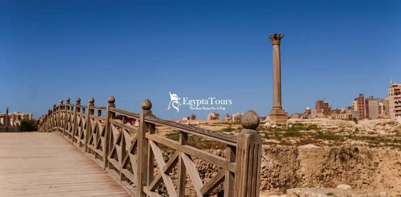 Ascending-the-Pompey’s-Pillar-EgyptaTours