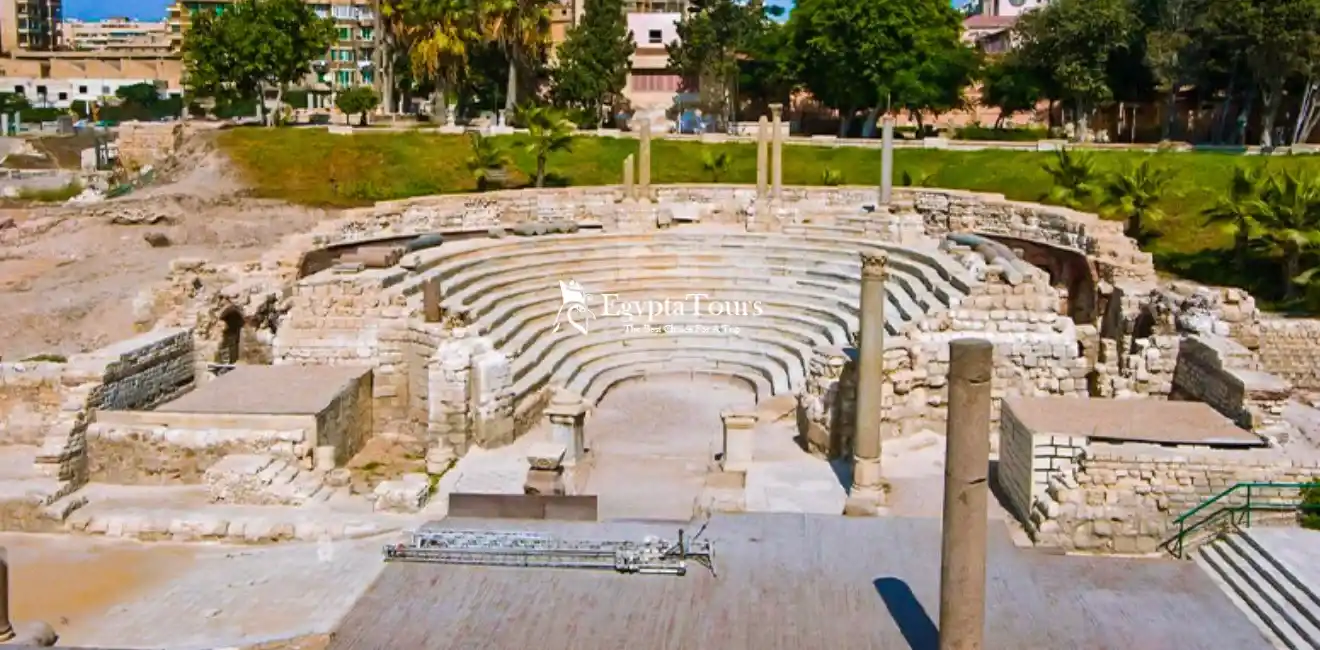 Roman-Amphitheater-Alexandria-ancient-theater-ruins-EgyptaTours