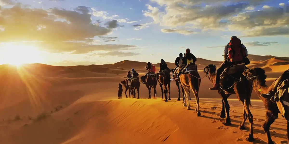 Family Vacations to Egypt: Safe, Fun & Unforgettable Travel Guide 8 Family-Vacations-To-Egypt-Camel-Ride-At-sunset