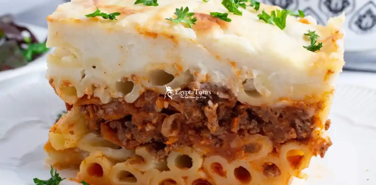 Egyptian-Dishes-Macaroni-Bechamel-Egyptian-Baked-Pasta-EgyptaTours