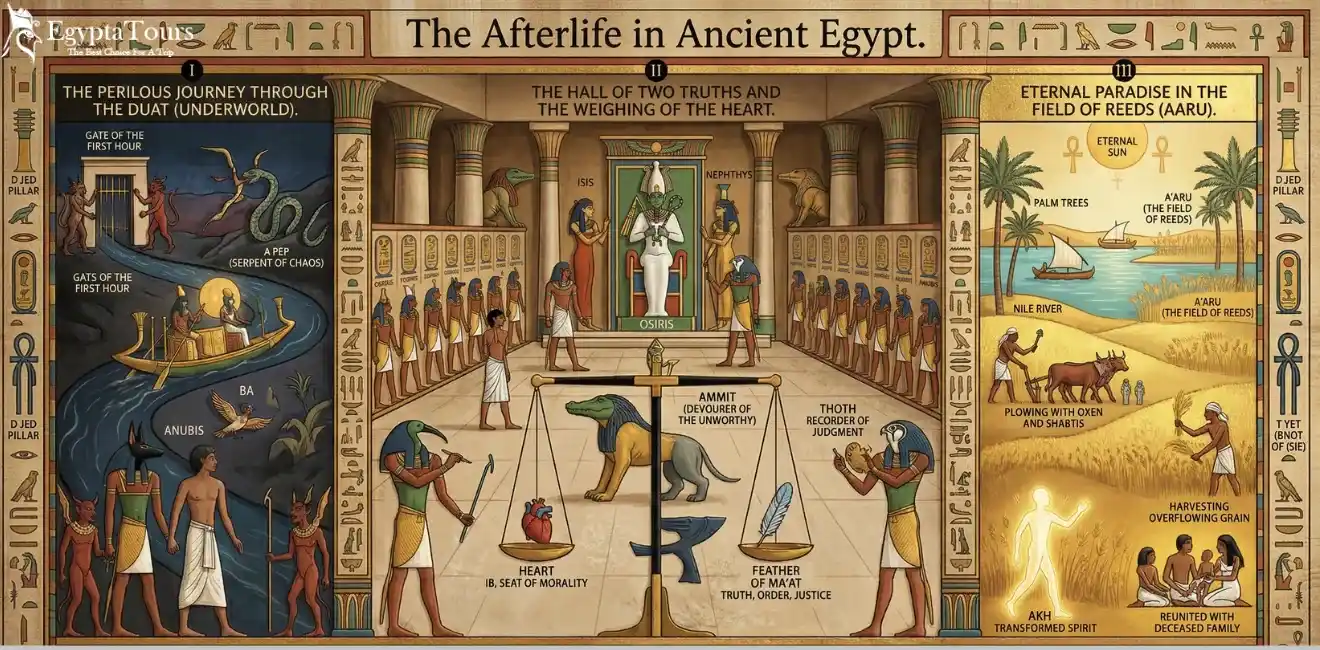 The Judgment of the Dead in Ancient Egypt: Secrets of the Afterlife 11 The-Afterlife-in-Ancient-Egypt-EgyptaTours