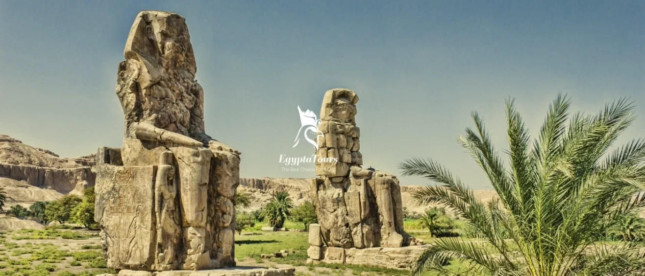 Colossi-of-Memnon-how-to-spend-a-night-in-Luxor-EgyptaTours