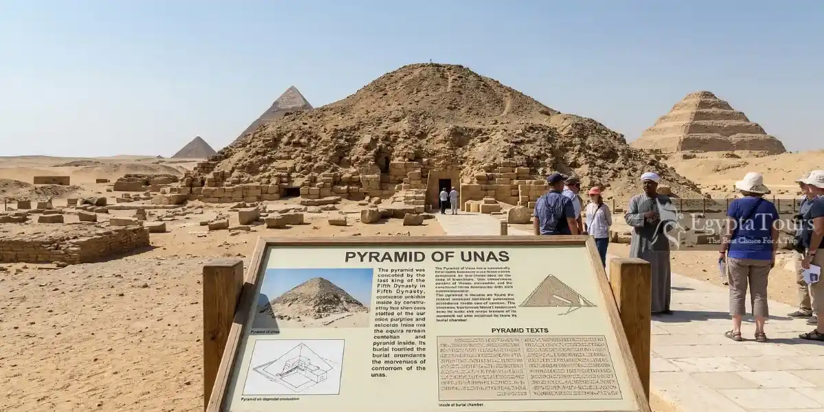 Explore the Pyramid of Unas in Saqqara