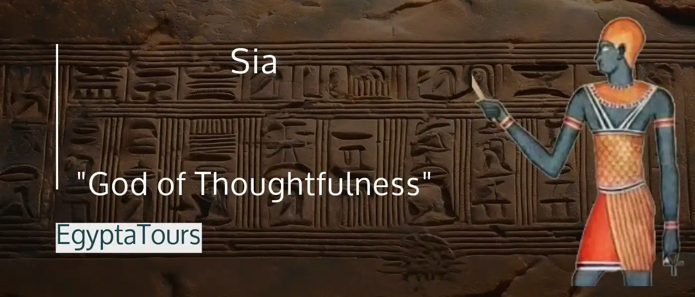 List of Ancient Egyptian Gods and Goddesses: 50 (Names & Magical Facts) 42 Sia-God-of-Thoughtfulness-Ancient-Egyptian-Gods-and-Goddesses-EgyptaTours