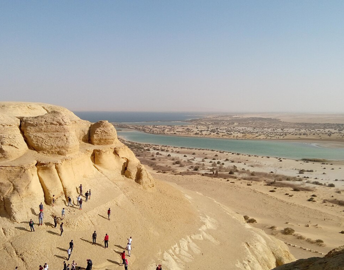 High-Panoramic-View-Of-Lake-Qarun-And-Desert-In-Al-Fayoum-EgyptaTours
