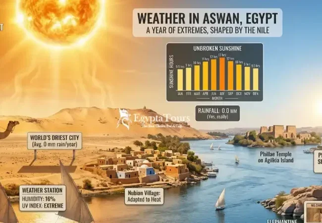 Weather-in-Aswan-Egypt-Monthly-Guide-Best-Time-to-Visit-EgyptaTours-Featured-Image