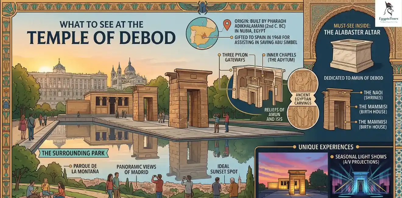 The Temple of Debod: History, Location & Visitor Guide 6 What-to-See-at-the-Temple-of-Debod-EgyptaTours