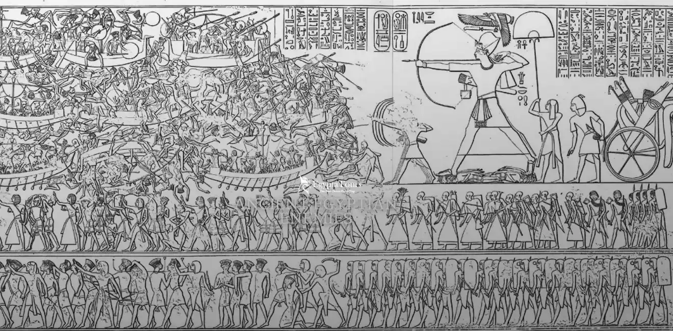 Fierce of Ancient Egyptian Enemies Through the Ages 5 The-Sea-Peoples-and-Their-Repeated-Attacks-Ancient-Egyptian-Enemies-EgyptaTours