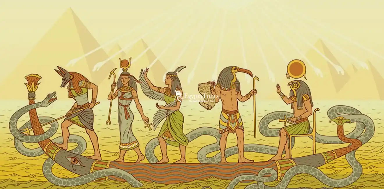 Egyptian God Apophis 9 Egyptian -God -Apophis- Attacks -the -Solar -Boat